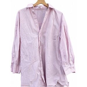 Snidel new York womens xl light pink cotton shirt balloon sleeve oversized